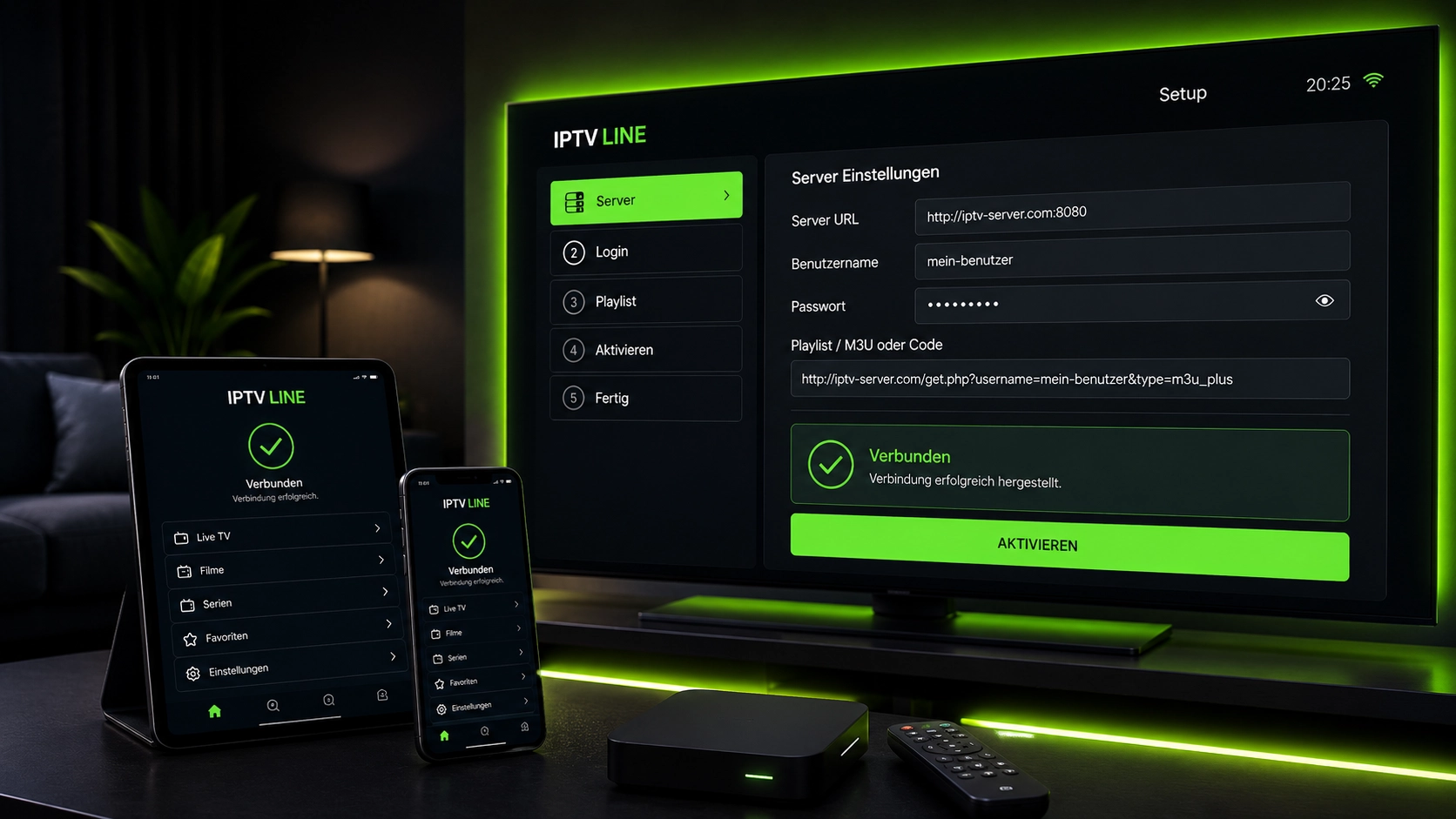 IPTV Zugangsdaten und Aktivierung auf dem Fernseher prüfen